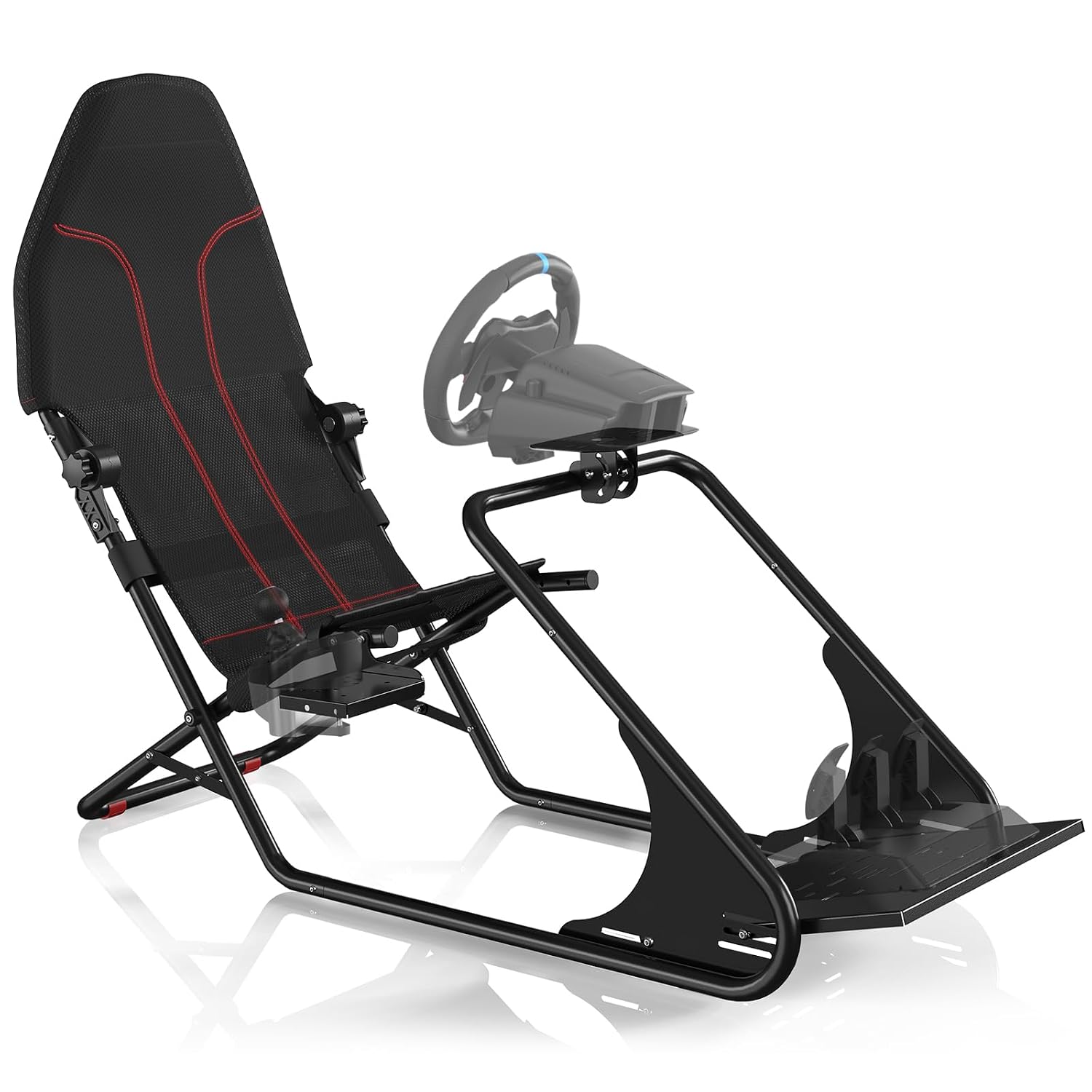DIWANGUS Racing Simulator Cockpit - Multi Angle Adjustable Pedal & Wheel Panel Breathable Mesh Foam Seat for Sim Racing Cockpit Compatible with Logitech, Thrustmaster, Fanatec, Moza- Ergonomic GT - Flex Gamingproduct_type