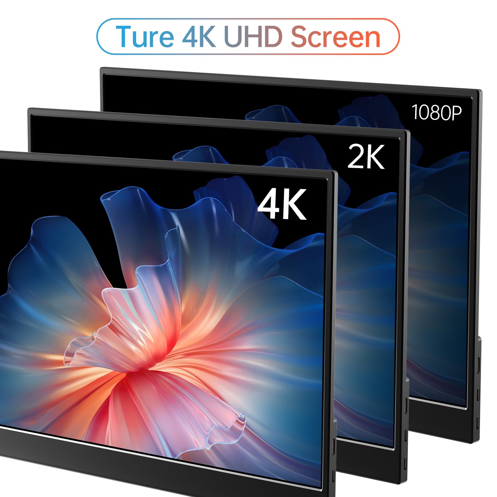 MNN Portable Monitor 15.6inch FHD 1080P 60Hz USB C HDMI Gaming Ultra-Slim IPS Display w/Smart Cover & Speakers,HDR Plug&Play, External Monitor for Laptop PC Phone Mac (15.6'' 1080P) - Flex Gamingproduct_type