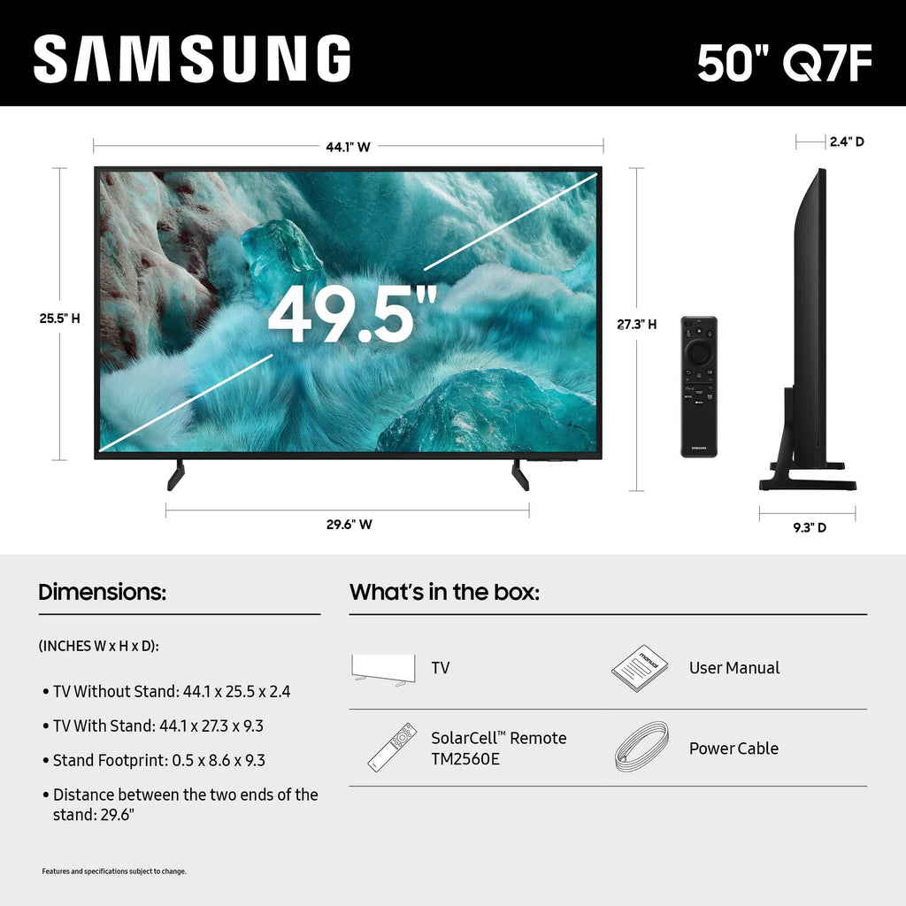 Samsung QLED Q7F & Q6F Series 4K Smart TV – 2 Styles & 7 Sizes