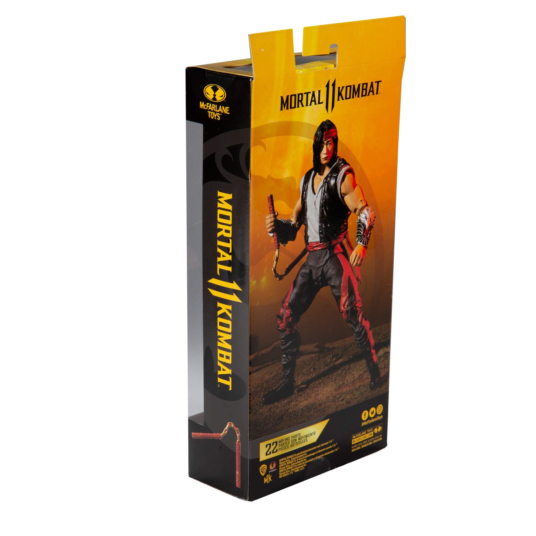 McFarlane Toys Mortal Kombat Liu Kang (Fighting Abbot) 7" Action Figure with Accessories | Mortal Kombat 7 Inch Action Figure Wave 7 - Liu Kang