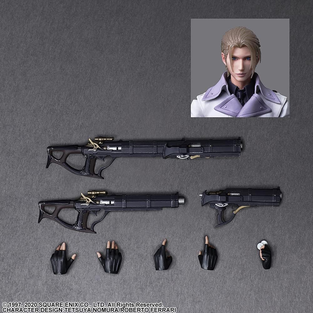 Final Fantasy VII Remake: Rufus Shinra Play Arts Kai Action Figure | Final Fantasy VIIR 8 Inch Action Figure Play Arts Kai - Rufus