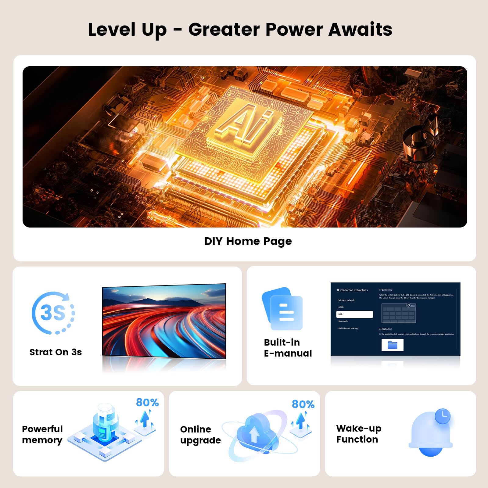 Outdoor-Projector-4K with WiFi and Bluetooth: [3000 Brightness/50W DoIby/Built-in APPs] Portable-Projector Smart OS 2.0&AI Auto Focus, ONOAYO Movie Proyector Compatible with Netflix/YouTube/PrimeVideo - Flex Gamingproduct_type