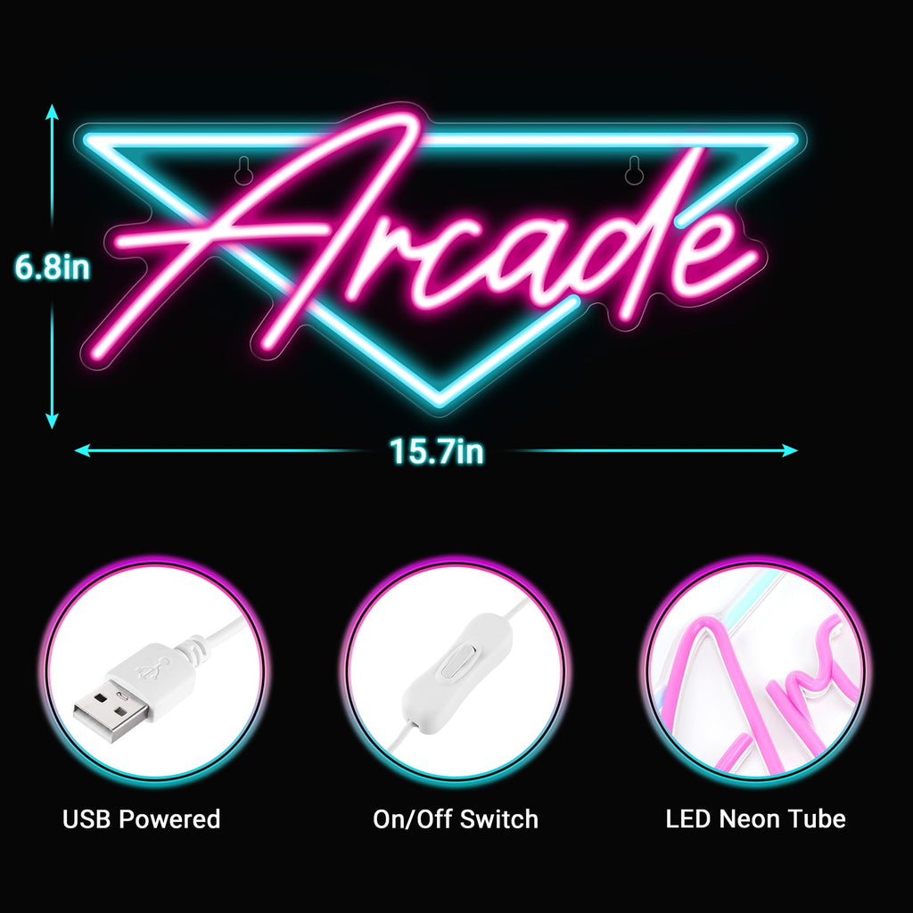 Kavaas Gamer Neon Sign, UV Printed Gaming Neon Sign for Gamer Room Decor - LED Video Game Neon Lights for Bedroom Boys, Gaming Wall decor - Best Gamer Gifts for Teenage Boys, Christmas - Flex Gamingproduct_type