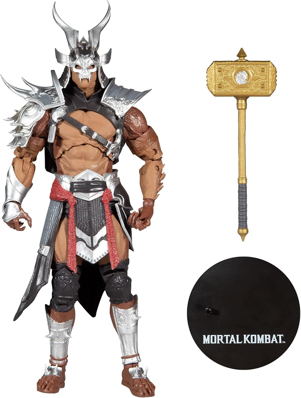 McFarlane Toys Mortal Kombat Shao Kahn (Platinum Kahn) 7" Action Figure with Accessories