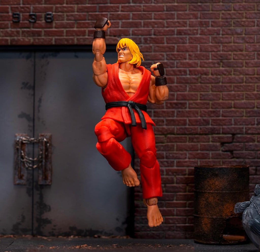 Jada - Street Fighters - Ken - Articulated Figure 15 cm - Removable Accessories - Ages 8 and Above - 253252029