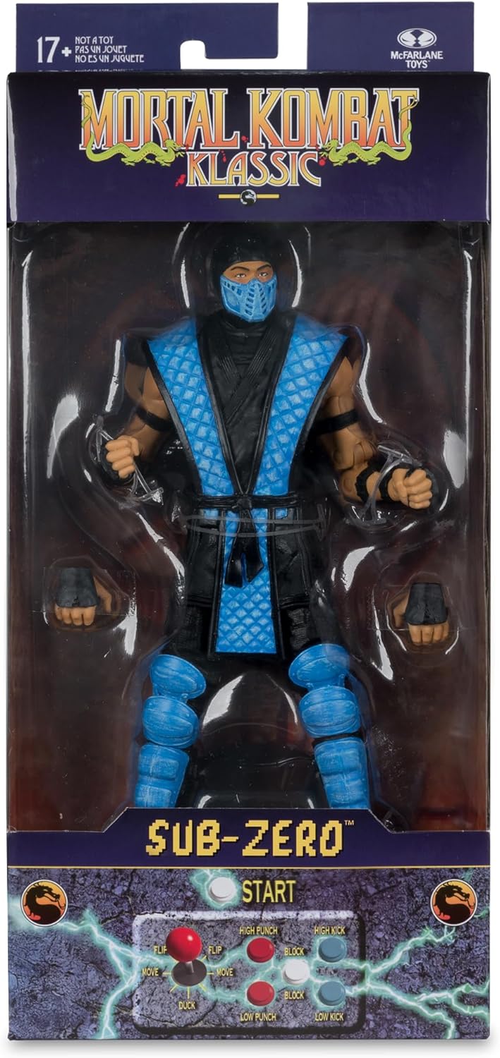 McFarlane Toys- Mortal Kombat Klassic Sub-Zero 7in Action Figure | Mortal Kombat Klassic 7 Inch Action Figure Wave 1 - Sub-Zero