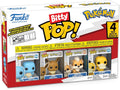 Funko Bitty POP! 4 Pack: Pokemon - Squirtle, Eevee, Growlithe, Psyduck | Official Video Games Merch - Tiny 0.9 inch Figures with Display Shelf - Cake Topper, Party Bag and Stocking Filler Gift