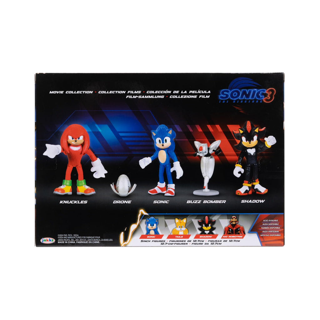 Sonic the Hedgehog 3 Action Figures - 2.5-Inch Collector Set with Knuckles, Shadow, Buzz Bomber & Drone - Flex Gamingproduct_type