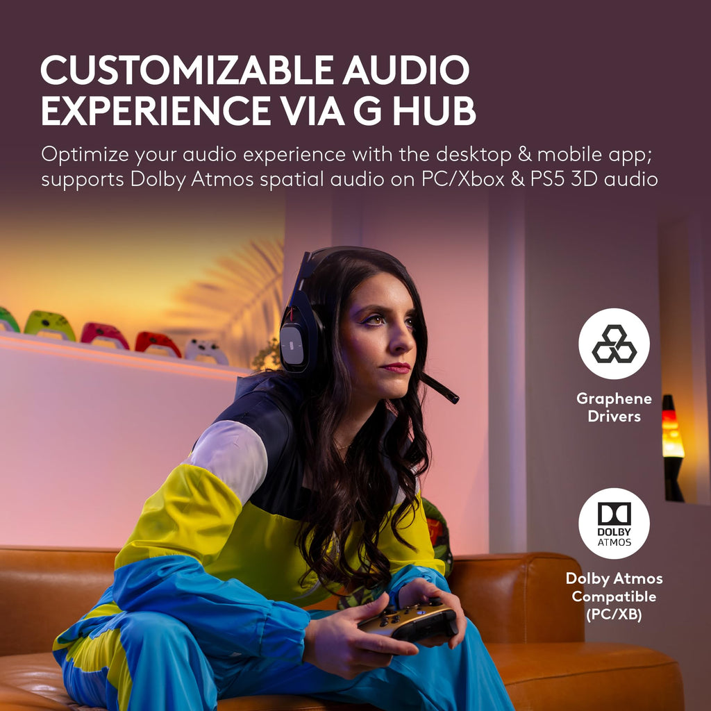 Logitech G Astro A50 X Multi-Platform Wireless Gaming Headset + Base Station for PS5/Xbox/PC: PLAYSYNC Video & Audio Switcher, HDMI 2.1 4K 120Hz VRR, <24bit/48kHz, 24hr Battery, 2.4GHz & BT - Black - Flex Gamingproduct_type