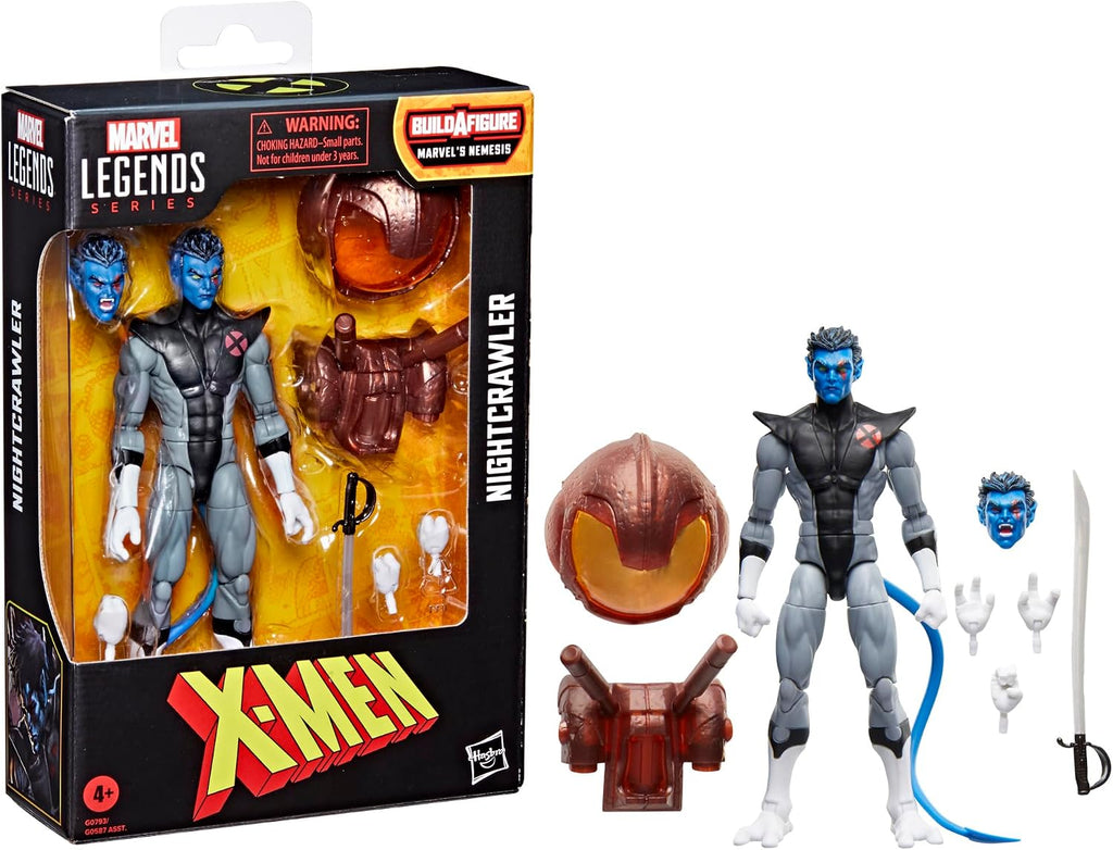 Marvel Legends Series Nightcrawler, X-Men Comics Collectible 6-Inch Scale Action Figure | Marvel Legends X-Men 6 Inch Action Figure BAF Nemesis - X-Force Nightcrawler
