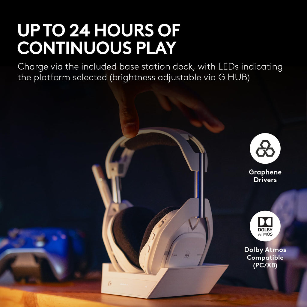 Logitech G Astro A50 X Multi-Platform Wireless Gaming Headset + Base Station for PS5/Xbox/PC: PLAYSYNC Video & Audio Switcher, HDMI 2.1 4K 120Hz VRR, <24bit/48kHz, 24hr Battery, 2.4GHz & BT - Black - Flex Gamingproduct_type