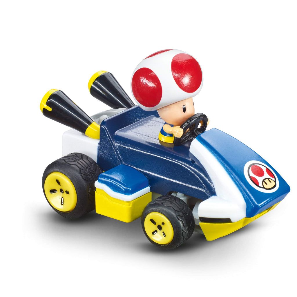 Carrera RC Nintendo Mario Kart 2.4 GHz Mini Collectible Radio Remote Control Toy Car Vehicle - Peach | Official Licensed Mario Miniature Collectible Toy RC Car for Kids 6+, Ready To Run, Rechargeable Battery, Radio RC Racing