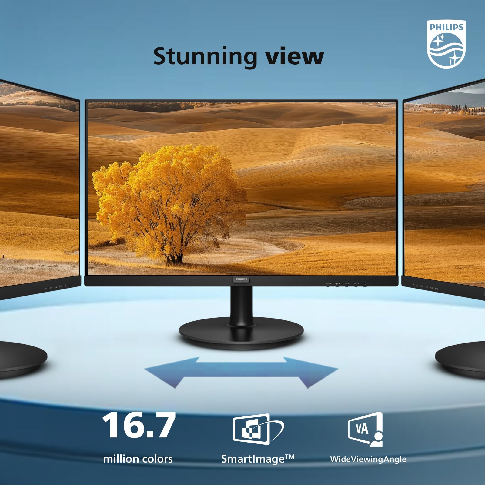 Philips 24 inch 100Hz Computer Monitor, Frameless Full HD (1920 x 1080), VESA, HDMI x1, VGA Port x1, Eye Care, 4 Year Advance Replacement Warranty, 241V8LB - Flex Gamingproduct_type