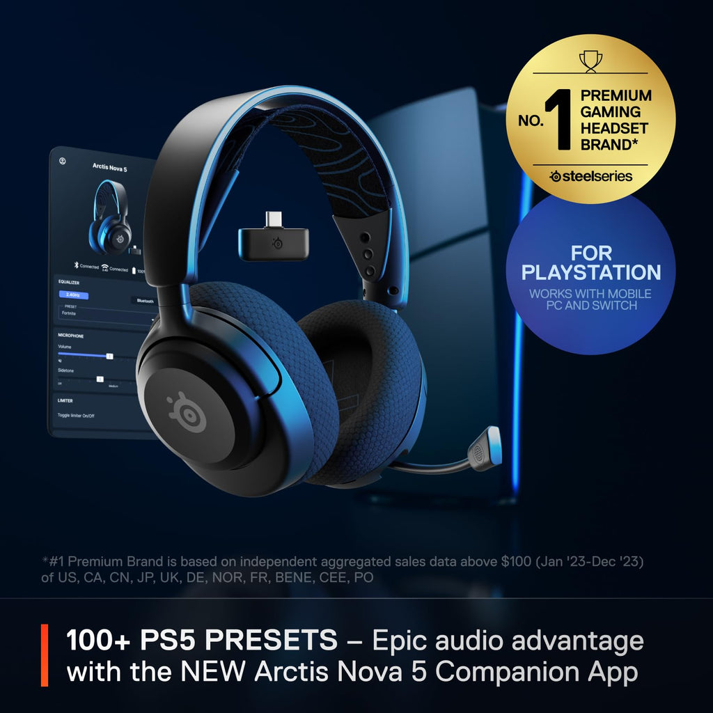 SteelSeries Arctis Nova 5 Wireless Gaming Headset – 3 Styles & 2 Colors