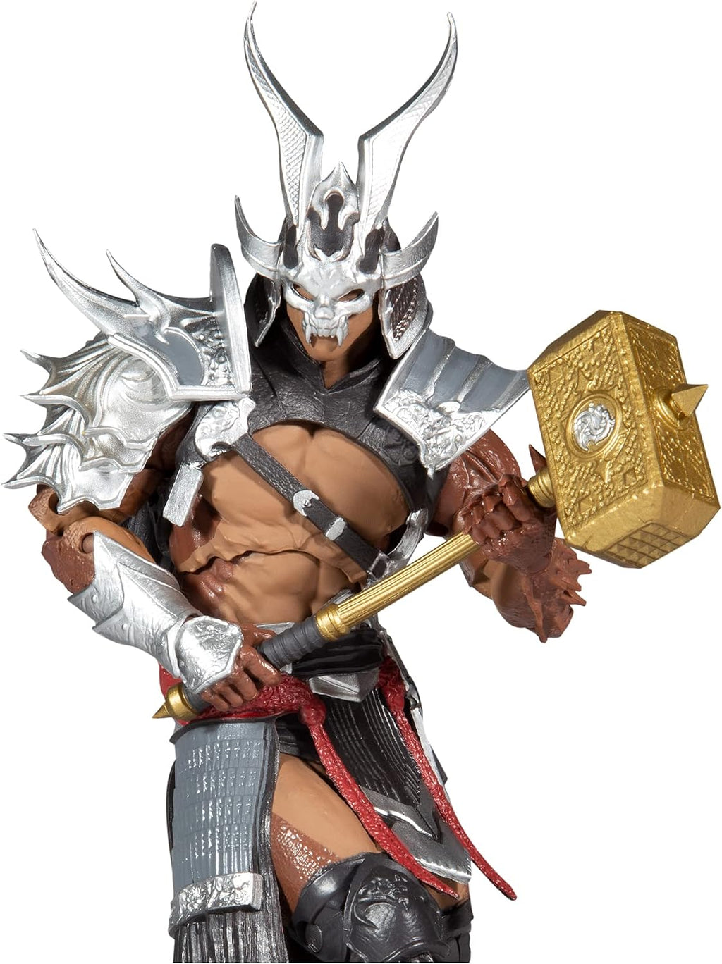 McFarlane Toys Mortal Kombat Shao Kahn (Platinum Kahn) 7" Action Figure with Accessories
