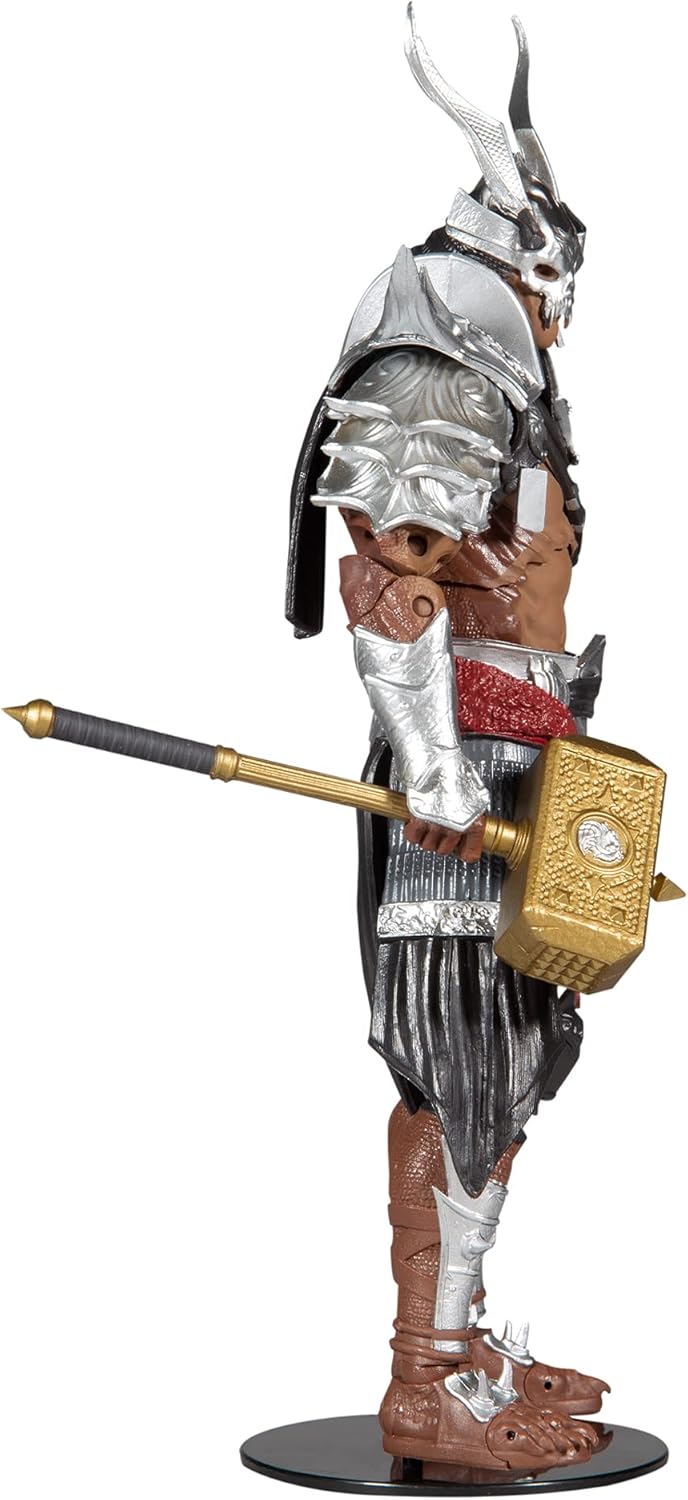 McFarlane Toys Mortal Kombat Shao Kahn (Platinum Kahn) 7" Action Figure with Accessories