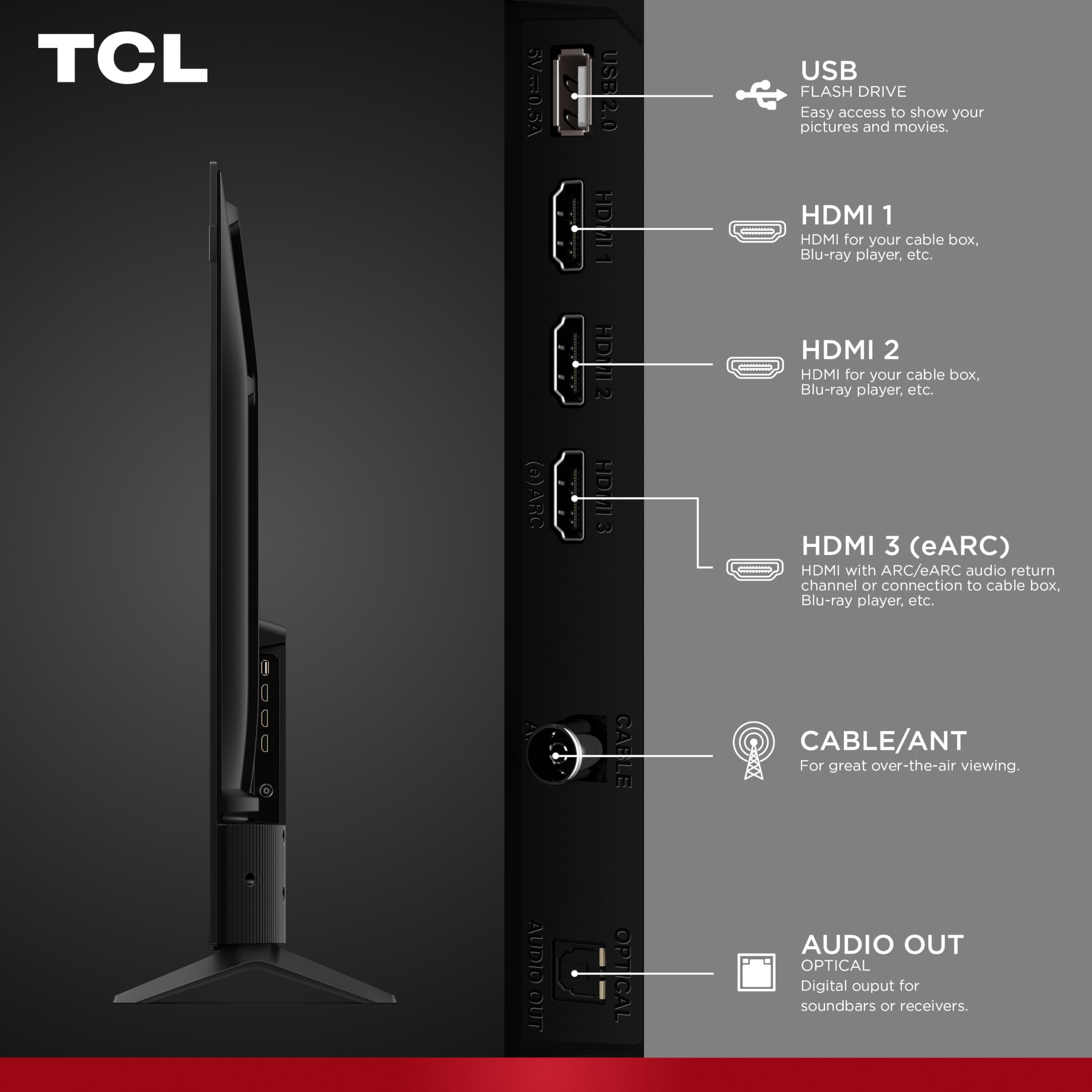 TCL F7D Series QLED 4K Smart Fire TV – 5 Sizes