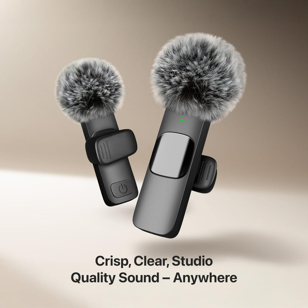Mini Mic Pro (Latest Model – #1 Microphone for iPhone & Android, Wireless Mini Microphone, Clear Voice, Noise Cancelling, Lavalier Mic for TikTok, YouTube & Interviews
