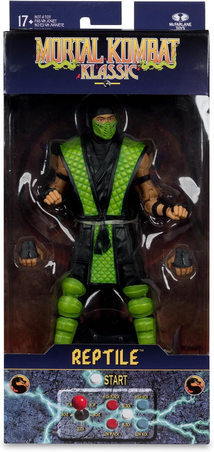 McFarlane Toys - Mortal Kombat Klassic Reptile 7in Action Figure | Mortal Kombat Klassic 7 Inch Action Figure Wave 2 - Reptile
