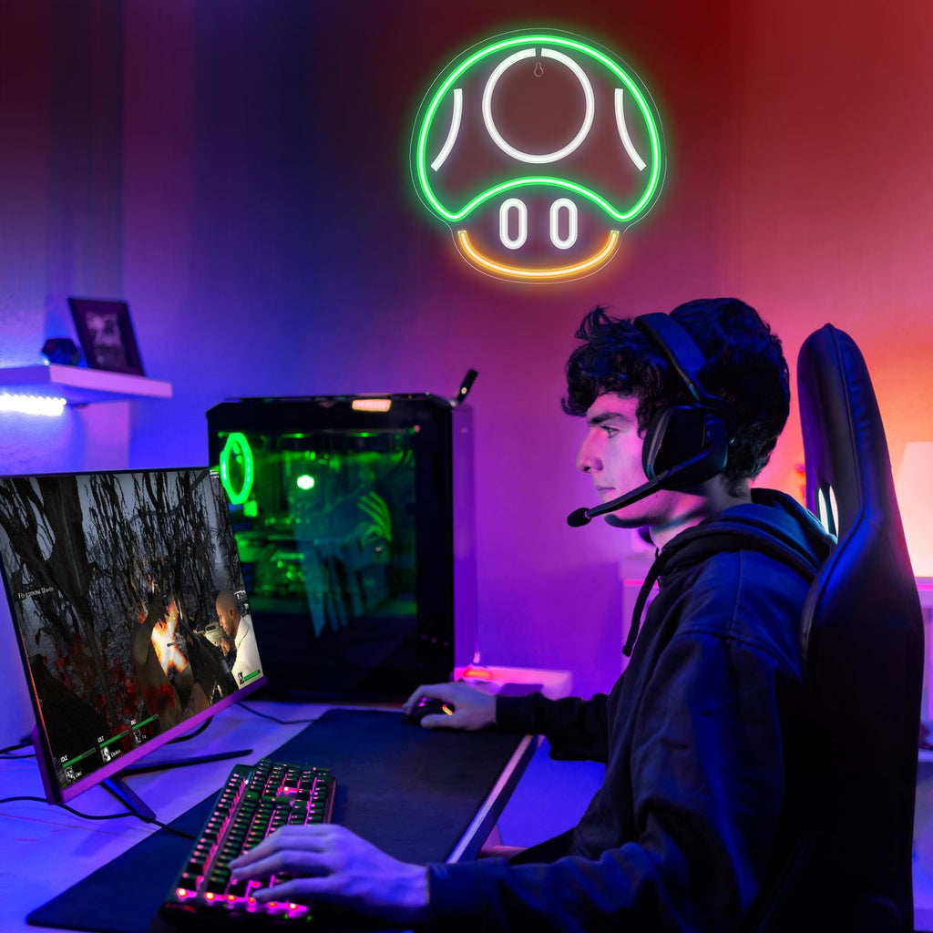Kavaas Gamer Neon Sign, UV Printed Gaming Neon Sign for Gamer Room Decor - LED Video Game Neon Lights for Bedroom Boys, Gaming Wall decor - Best Gamer Gifts for Teenage Boys, Christmas - Flex Gamingproduct_type