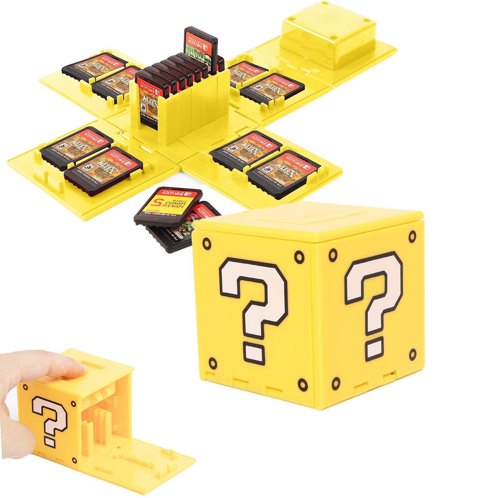 Game Card Holder for Nintendo Switch - 16 Game Card Case Storage Cube, Portable Organizer for Switch Lite - Flex Gamingproduct_type