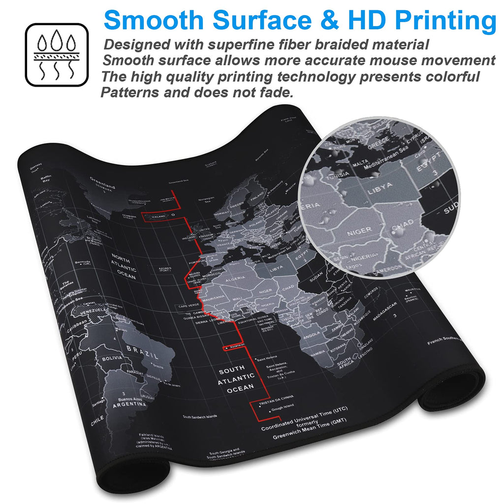 XXL Professional Large Mouse Pad & Computer Game Mouse Mat (35.4x15.7x0.1IN, Map) (90 * 40 Map) - Flex Gamingproduct_type
