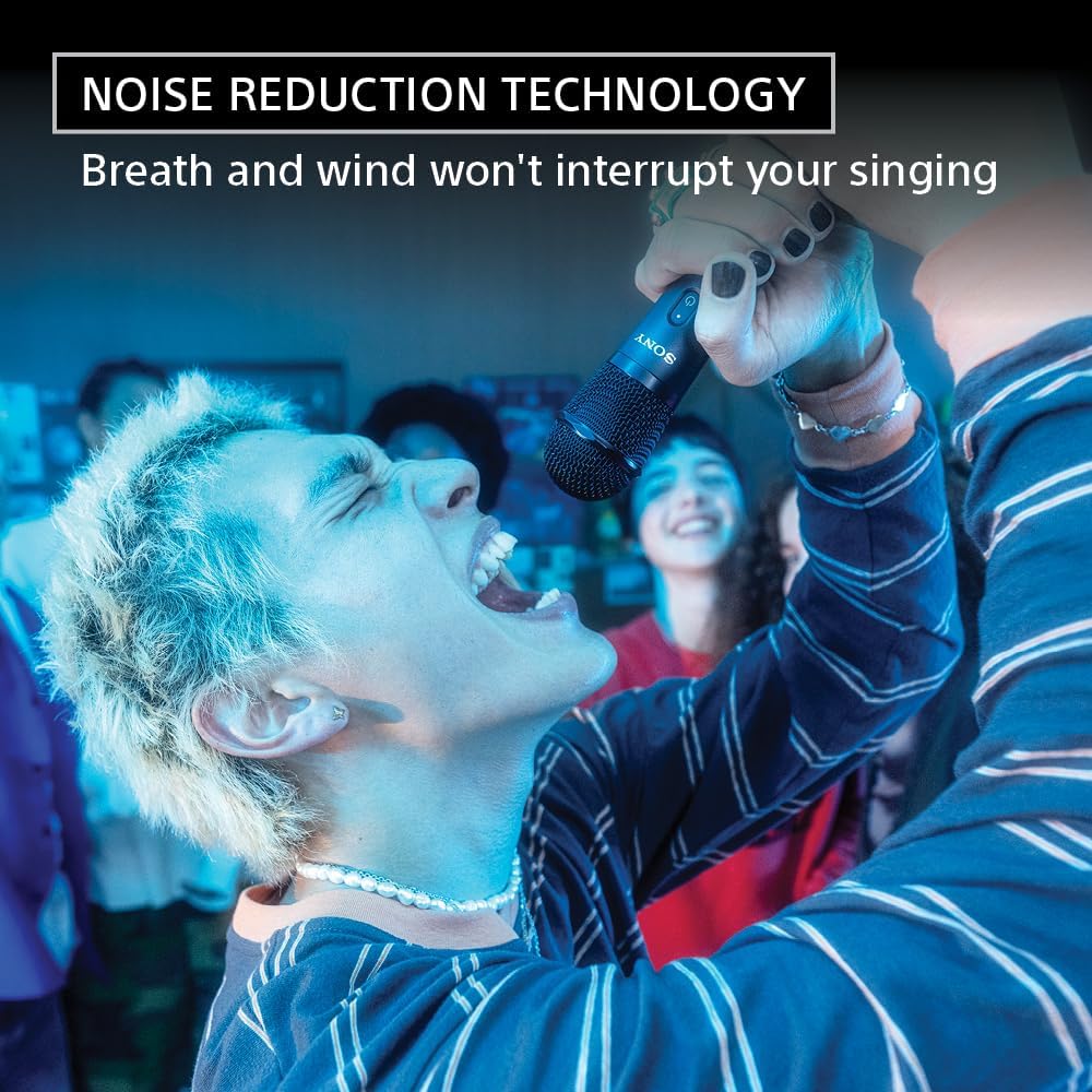 Sony ULT MIC Wireless Microphone for Karaoke, Two Wireless Mics & Receiver | 20 Hr Battery with Quick Charging, Clear Vocals, Duet Assist, Noise Reduction. Pairs Perfectly with ULT POWER SOUND series