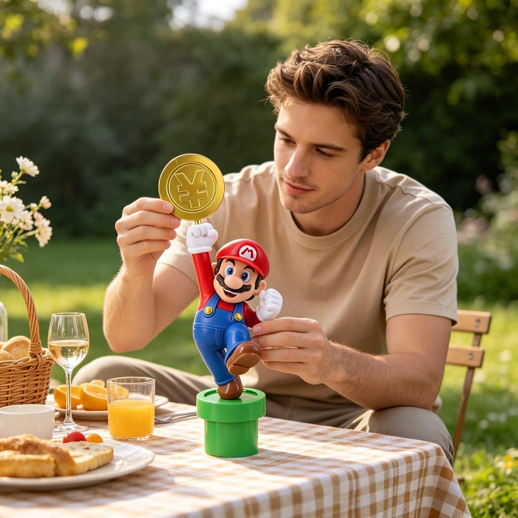 Mario Figure, Star Themed Collectible Statue, 8IN PVC Figurine for Fan Gifts - Flex Gamingproduct_type