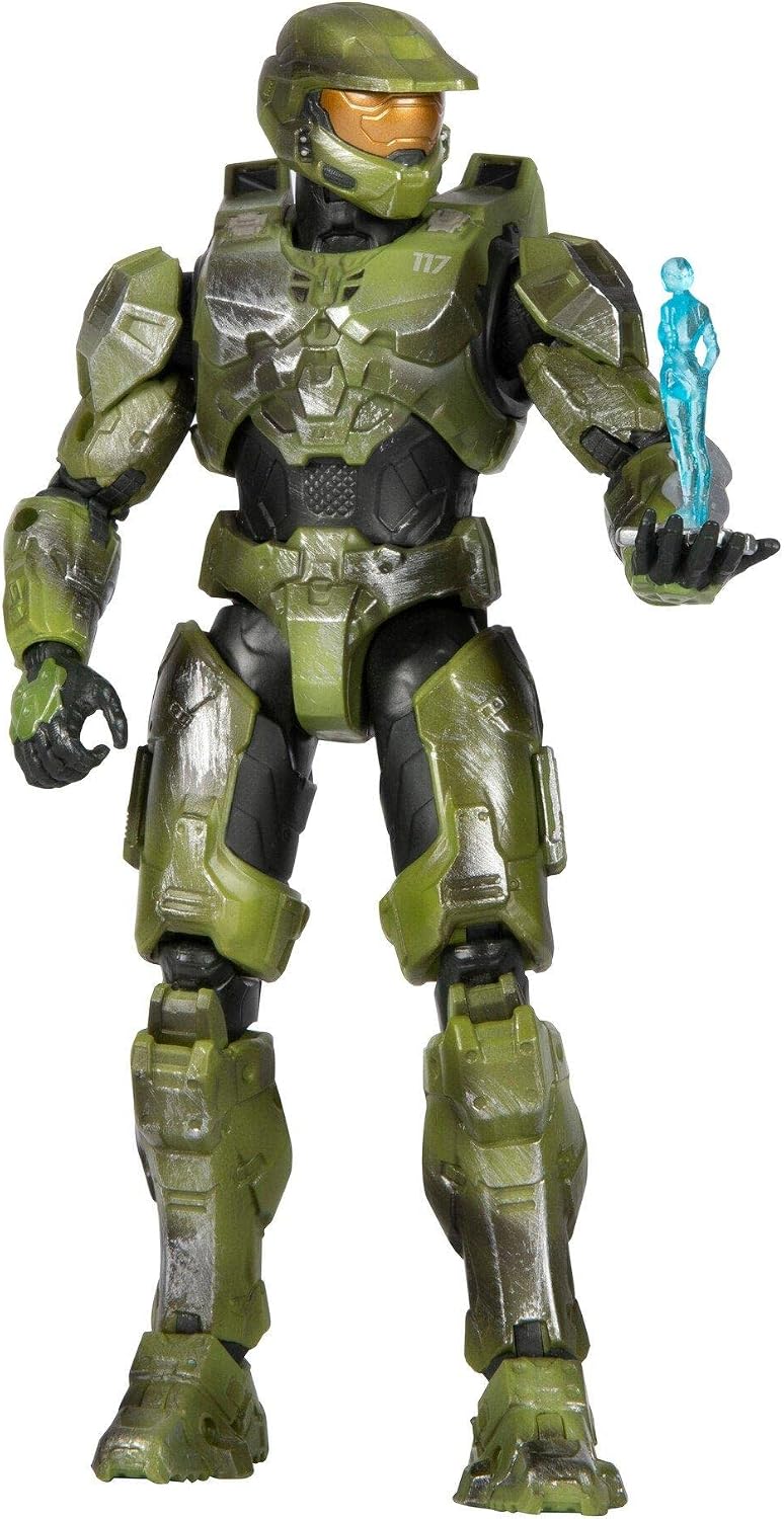 HALO Master Chief with Cortana Hologram - 12-Inch Articulated Master Chief Figure with Cortana Hologram Accessory