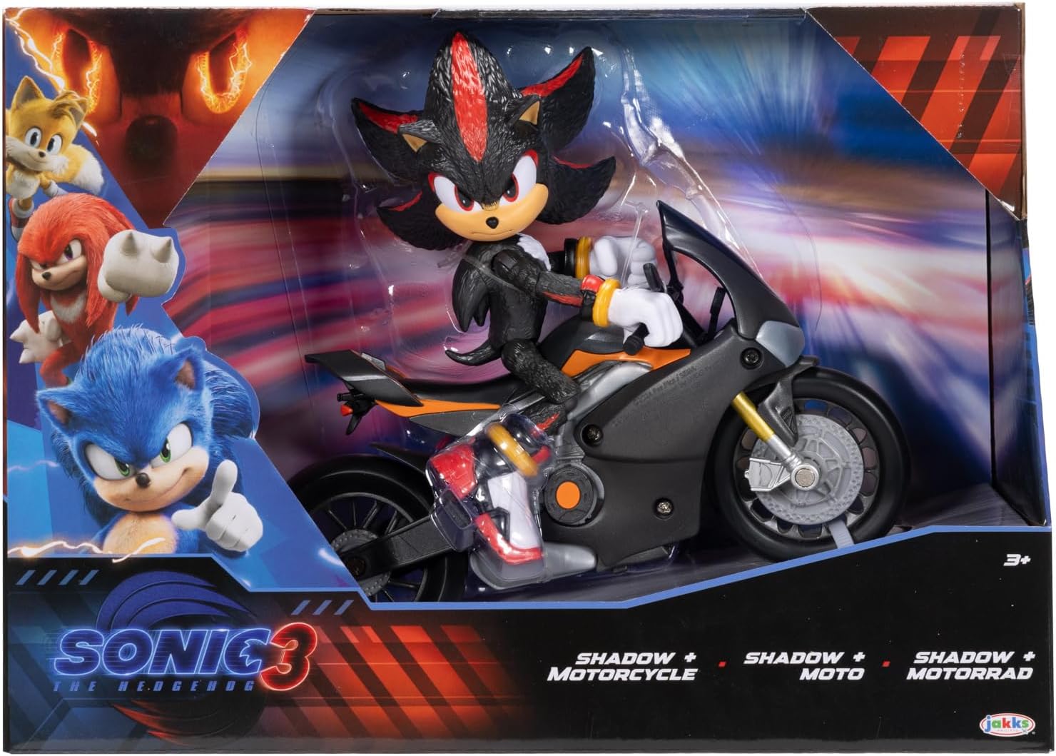 Sonic 3 Movie - 5" Figure w/Vehicle (Motorcycle)