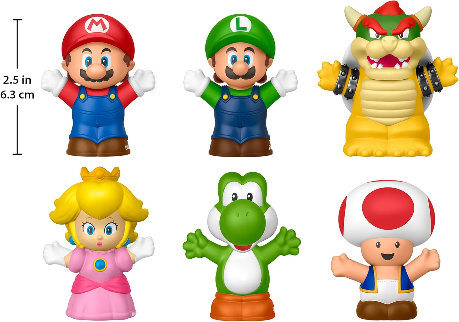 Fisher-Price Little People My Mario 6-Piece Character Figure Set | Pretend Play with Mario, Luigi, Princess Peach, Toad, Yoshi and Bowser figures, Toddlers & Kids Ages 18+ Months - Flex Gamingproduct_type