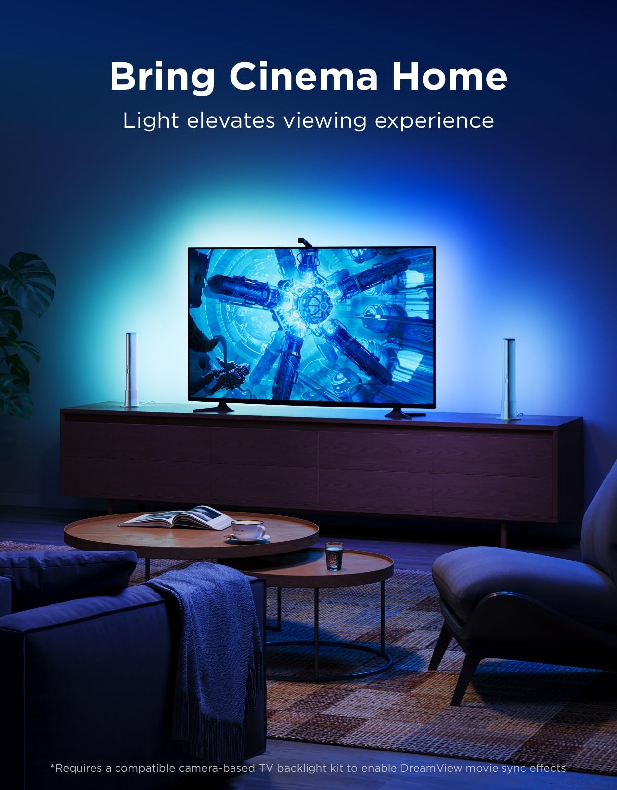 Govee Smart LED Light Bars, Work with Alexa and Google Assistant, RGBICWW WiFi TV Backlights with Scene and Music Modes for Gaming, PC, Living Room Decoration, Black - Flex Gamingproduct_type