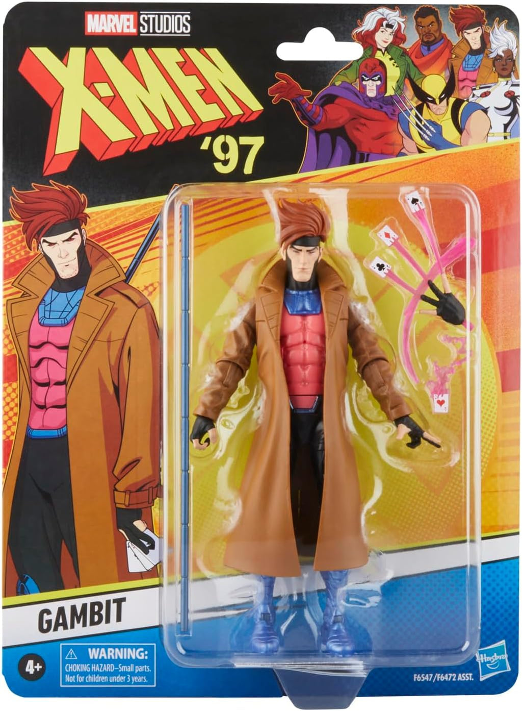 Marvel Legends Series Gambit, X-Men ‘97 Collectible 6-Inch Action Figures | Marvel Legends Retro 6 Inch Action Figure X-Men '97 Wave 1 - Gambit Reissue