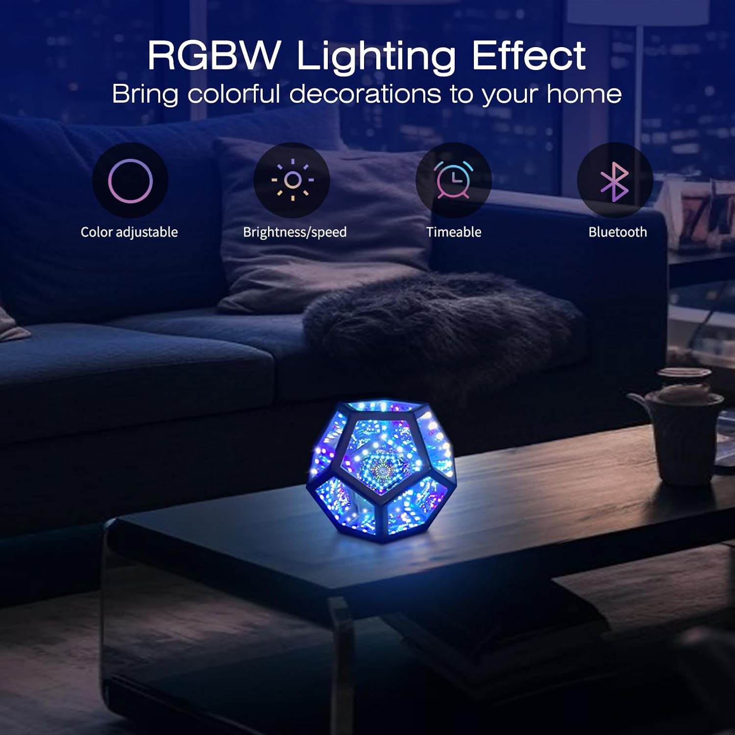 MITO Infinity Mirror Dodecahedron RGBW LED Light