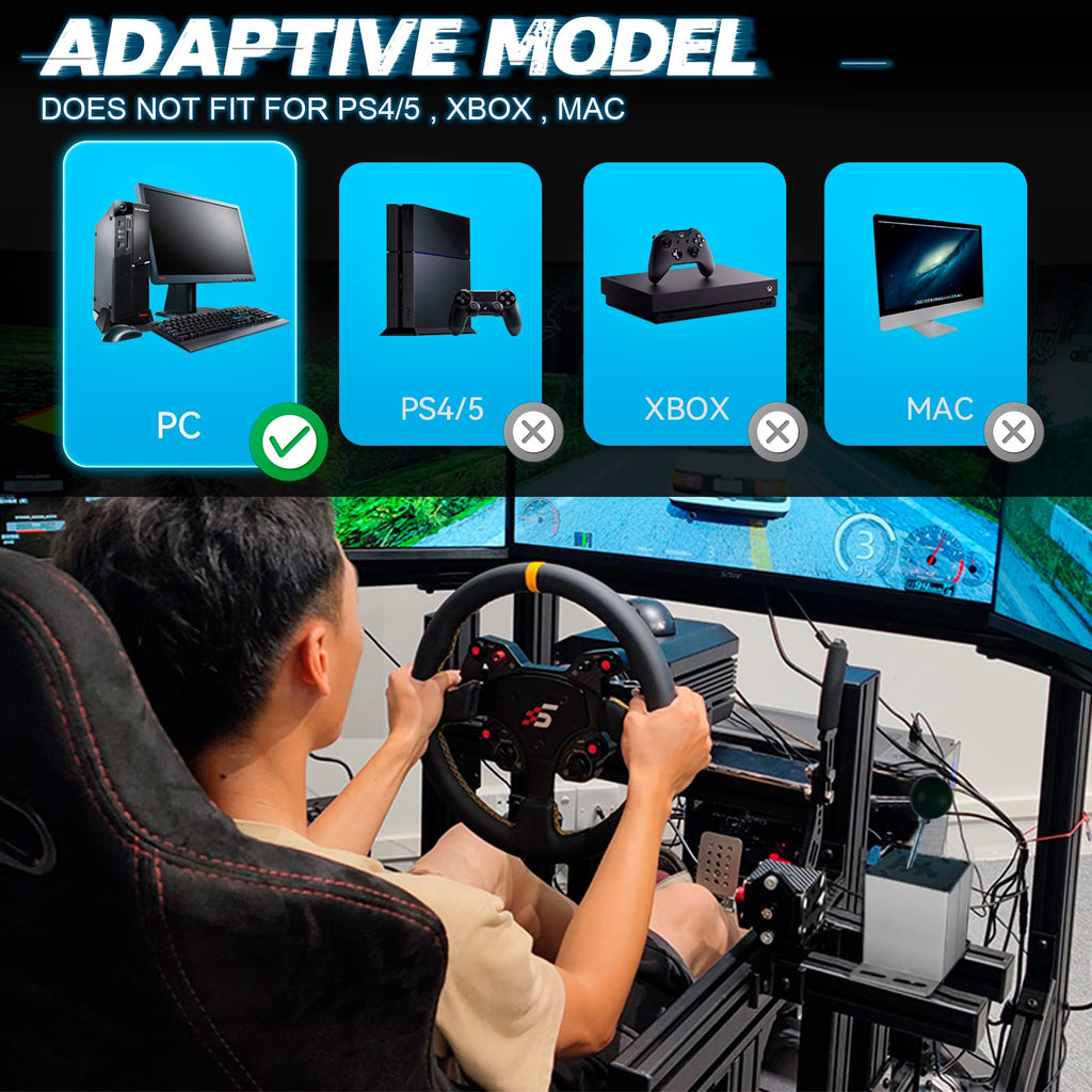 aikeec USB Handbrake for PS4 PS5: Compatible with Logitech G27 G29- PC Handbrake Compatible for G27 G29 G920 Thrusmsater T300 T500 Sim Racing Handbrake - Flex Gamingproduct_type