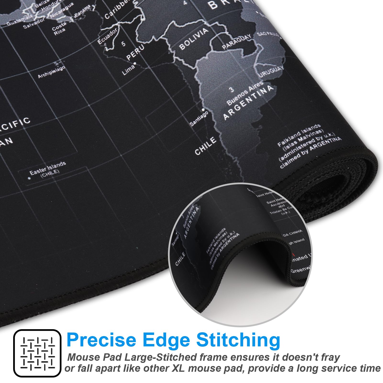 XXL Professional Large Mouse Pad & Computer Game Mouse Mat (35.4x15.7x0.1IN, Map) (90 * 40 Map) - Flex Gamingproduct_type