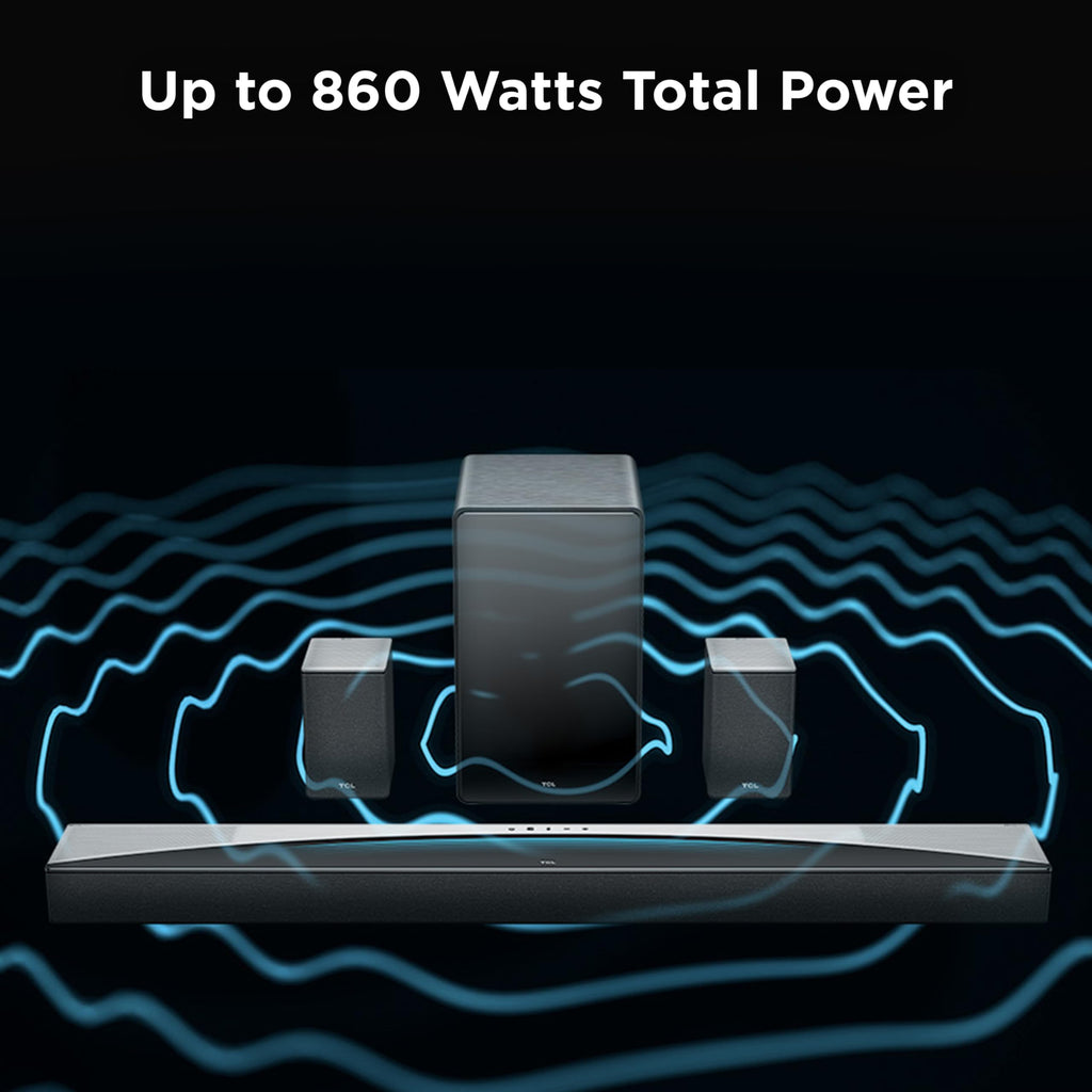 TCL Q-Series 5.1 Surround Sound Bar with Wireless Subwoofer – Q65H, Q75H & Q85H