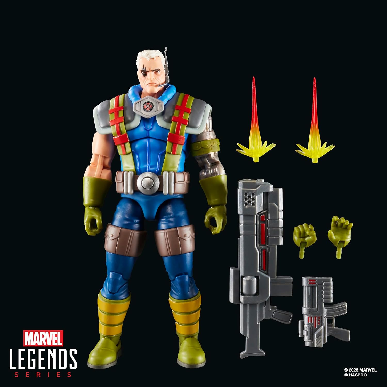 Marvel Legends Series Marvel's Cable, X-Men '97 Collectible 6-Inch Action Figure Toy | 6-Inch Collectible, Includes 6 Accessories, 2 Blasters, 2 Weapon Fx, 20 Plus Points Articulation