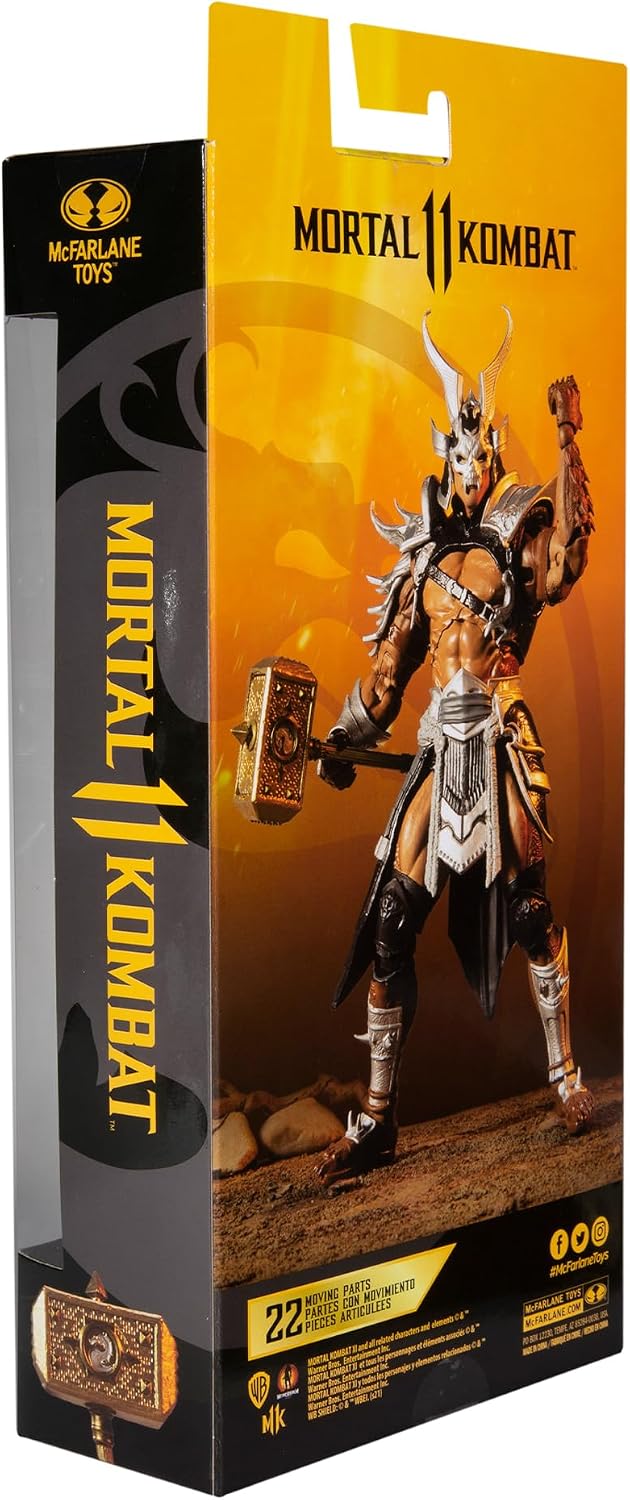 McFarlane Toys Mortal Kombat Shao Kahn (Platinum Kahn) 7" Action Figure with Accessories