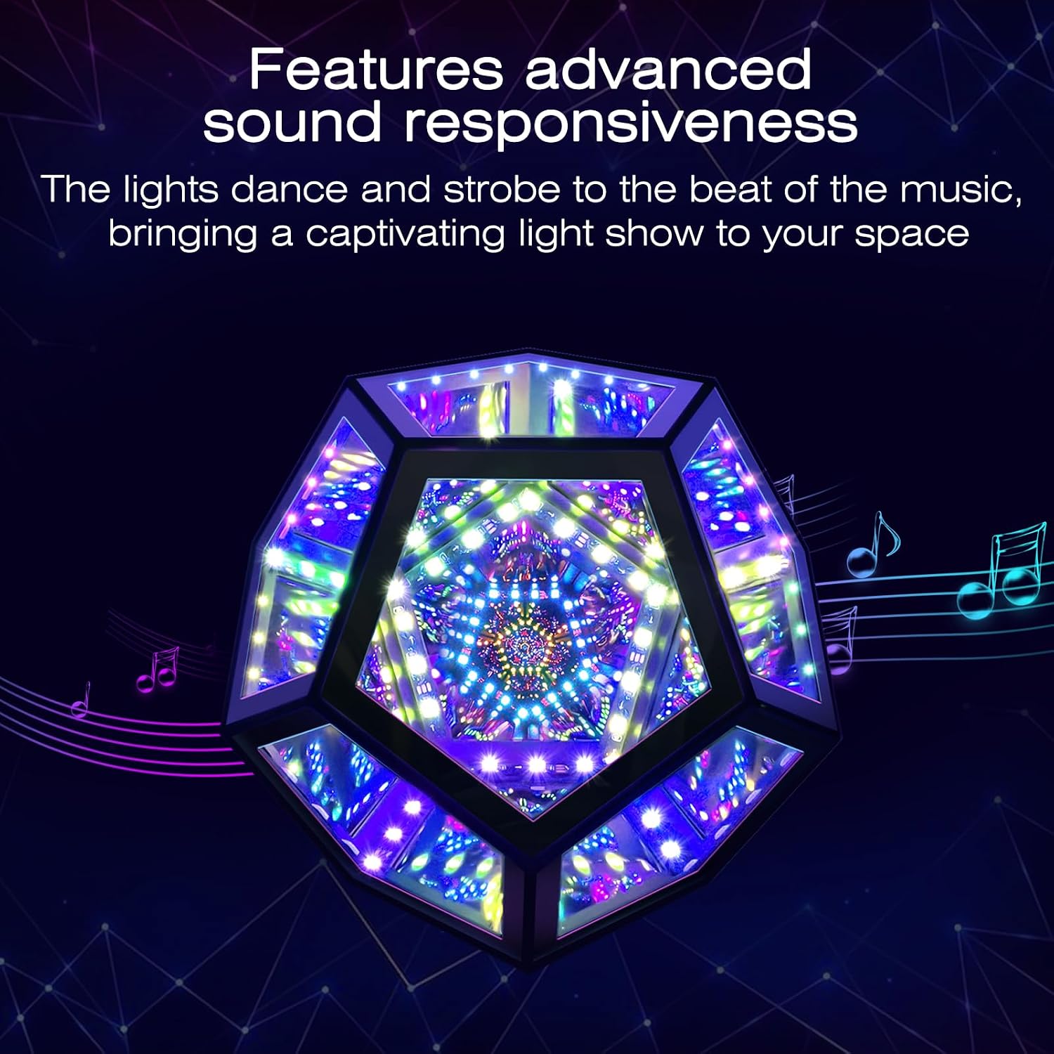 MITO Infinity Mirror Dodecahedron RGBW LED Light