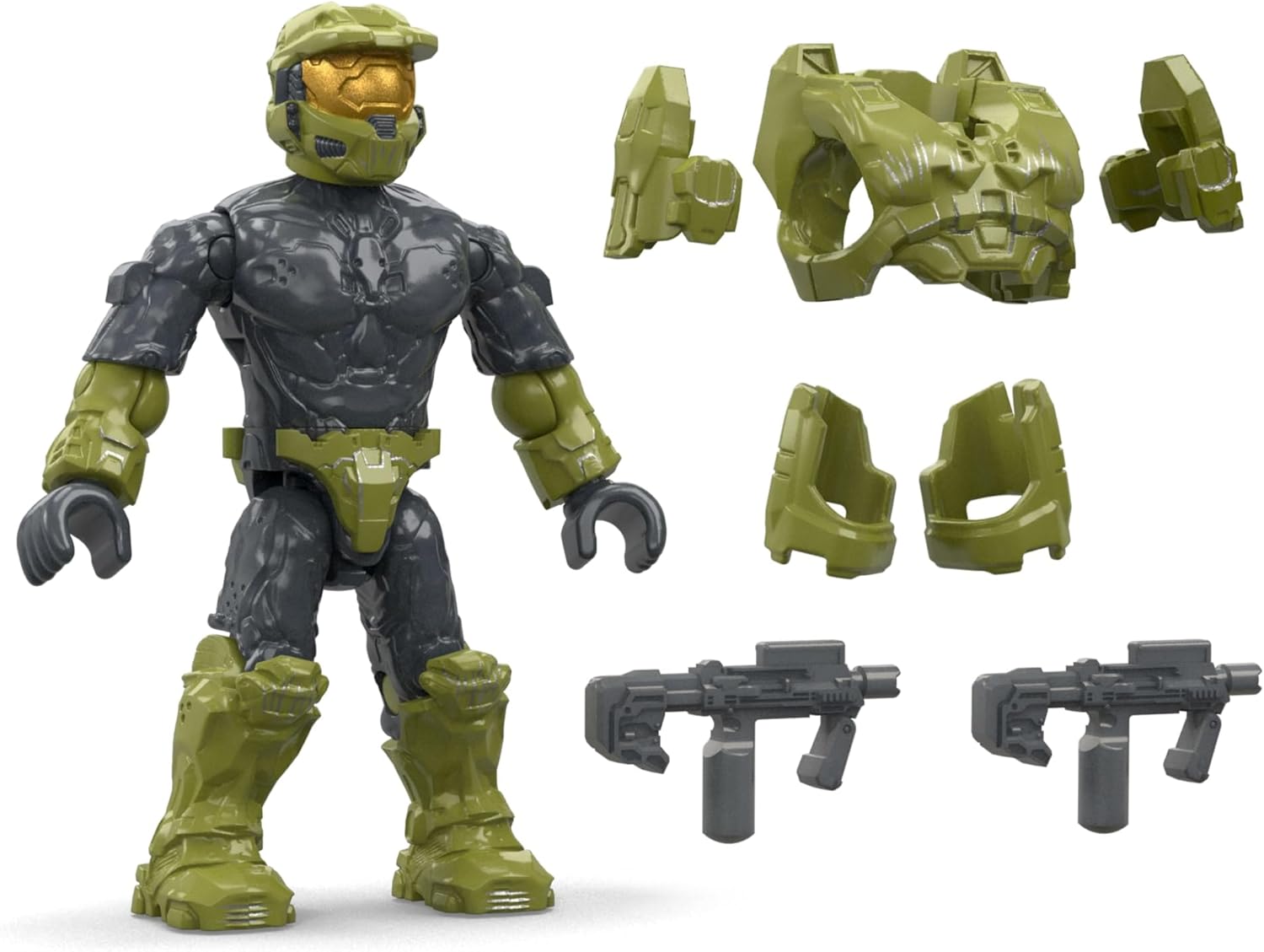 MEGA HALO Action Figures Building Toys Set, Character Pack with 339 Pieces, Poseable Articulation, 2 Inches Tall, Kids or Adult Collectible