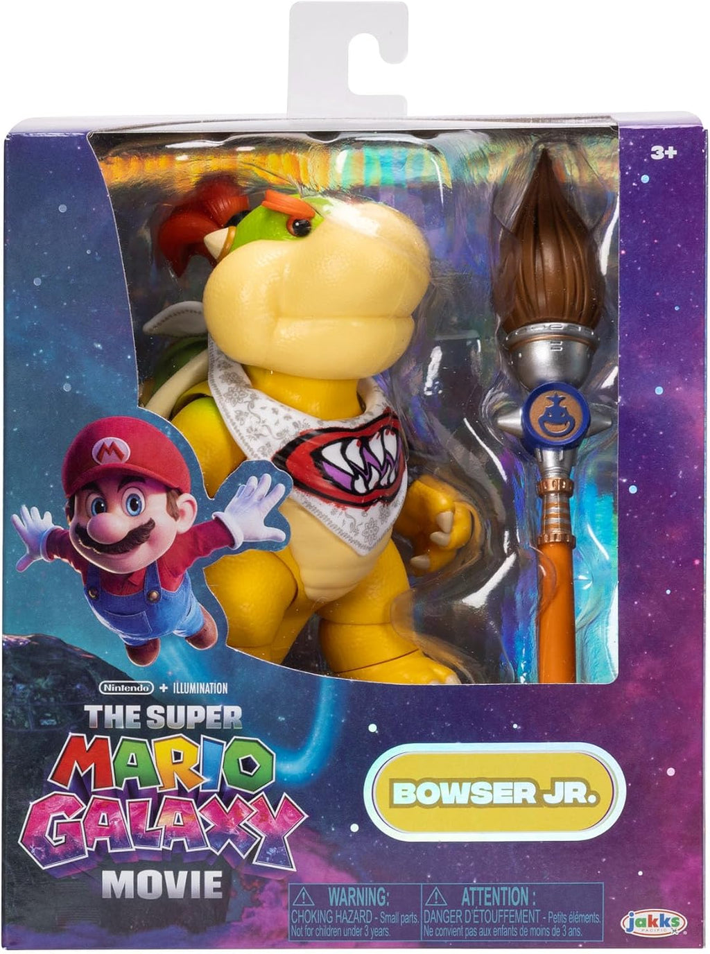 The Super Mario Galaxy Movie 5” Action Figures Series 1 – Bowser Jr. Figure with Paint Brush Accessory - Premium Details and 17 Points of Articulation