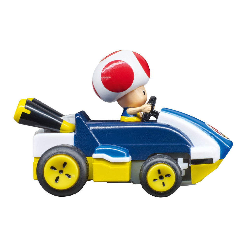 Carrera RC Nintendo Mario Kart 2.4 GHz Mini Collectible Radio Remote Control Toy Car Vehicle - Peach | Official Licensed Mario Miniature Collectible Toy RC Car for Kids 6+, Ready To Run, Rechargeable Battery, Radio RC Racing