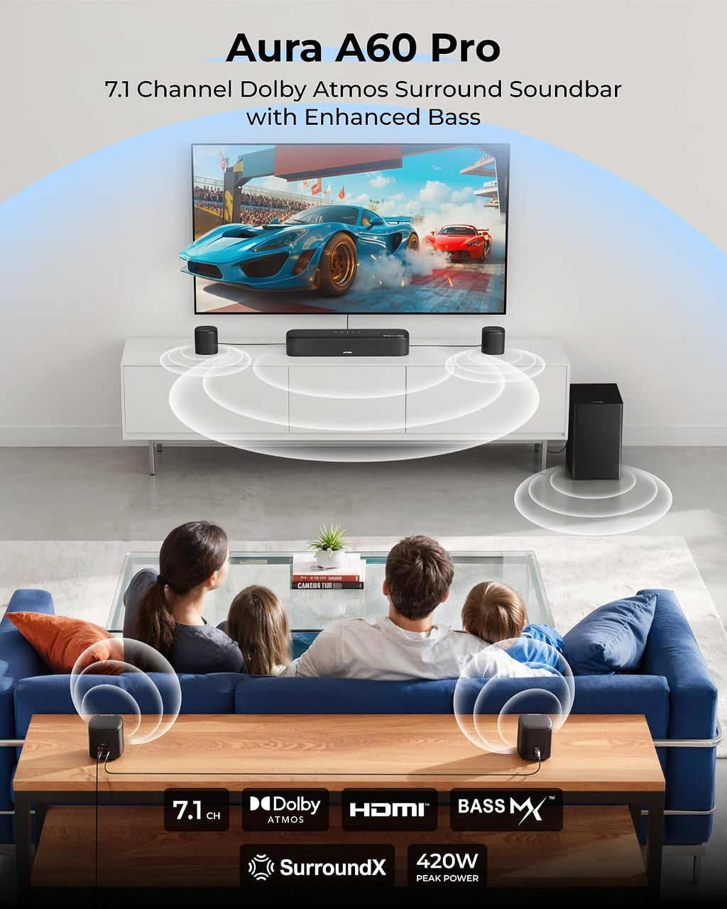 Ultimea Aura 7.1ch Dolby Atmos Surround Sound System – Aura A40, A40 Pro & A60 Pro