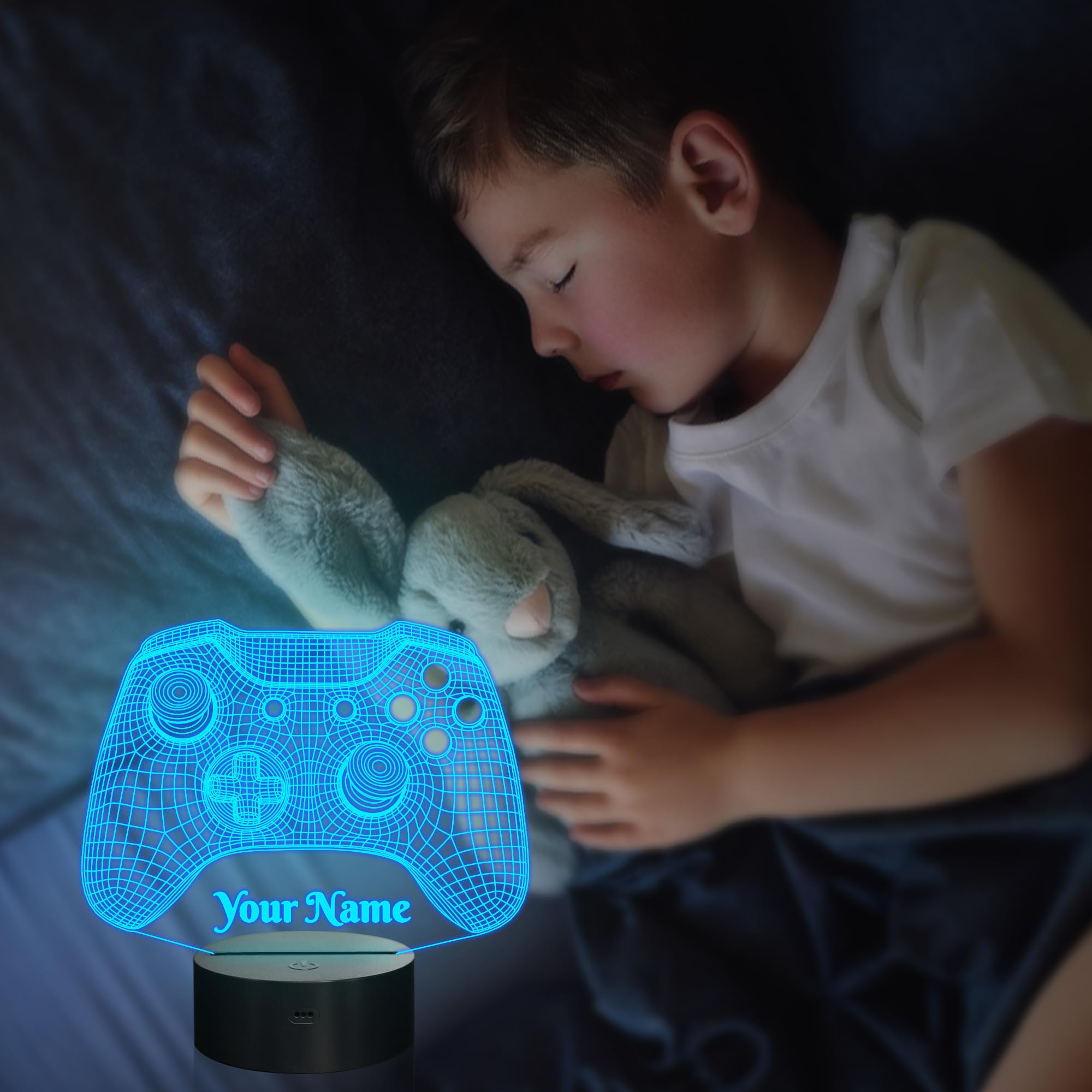 Attivolife Gamepad 3D Lamp, Hologram Illusion Controller Night Light for Kid, 16 Colors Changing & Remote Dimmer Control, Cool Boy Girl Video Gaming Room Accessories as Xmas Birthday Gift for Teen