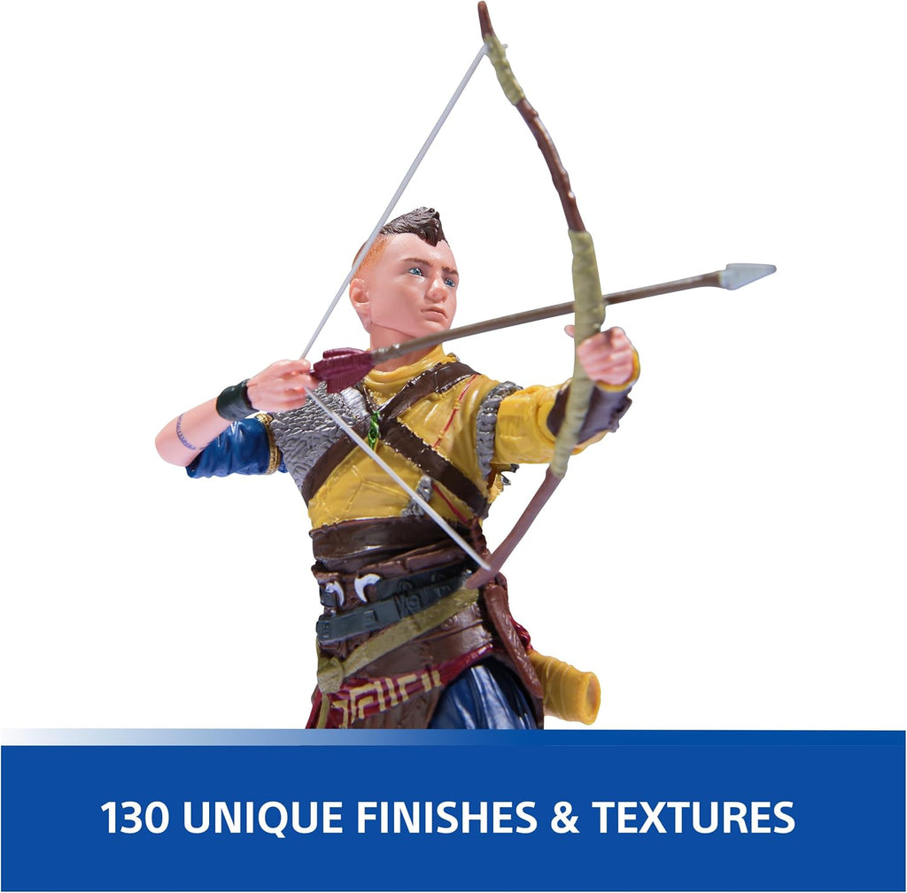 PlayStation God of War Ragnarok, 6” Atreus Action Figure with 4 Accessories, The Shapes Collection, for PS5 Fans & Collectors Ages 17+