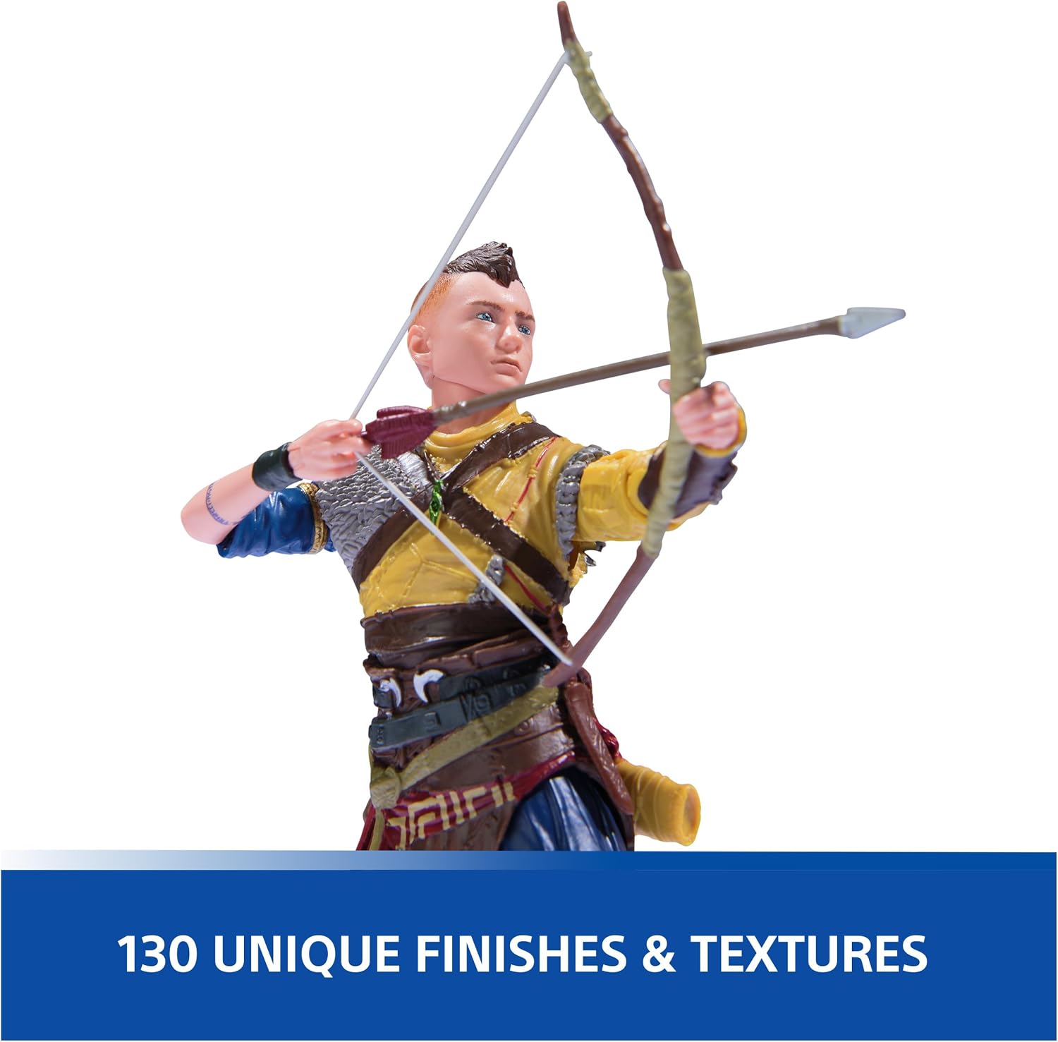 PlayStation God of War Ragnarok, 6” Atreus Action Figure with 4 Accessories, The Shapes Collection, for PS5 Fans & Collectors Ages 17+