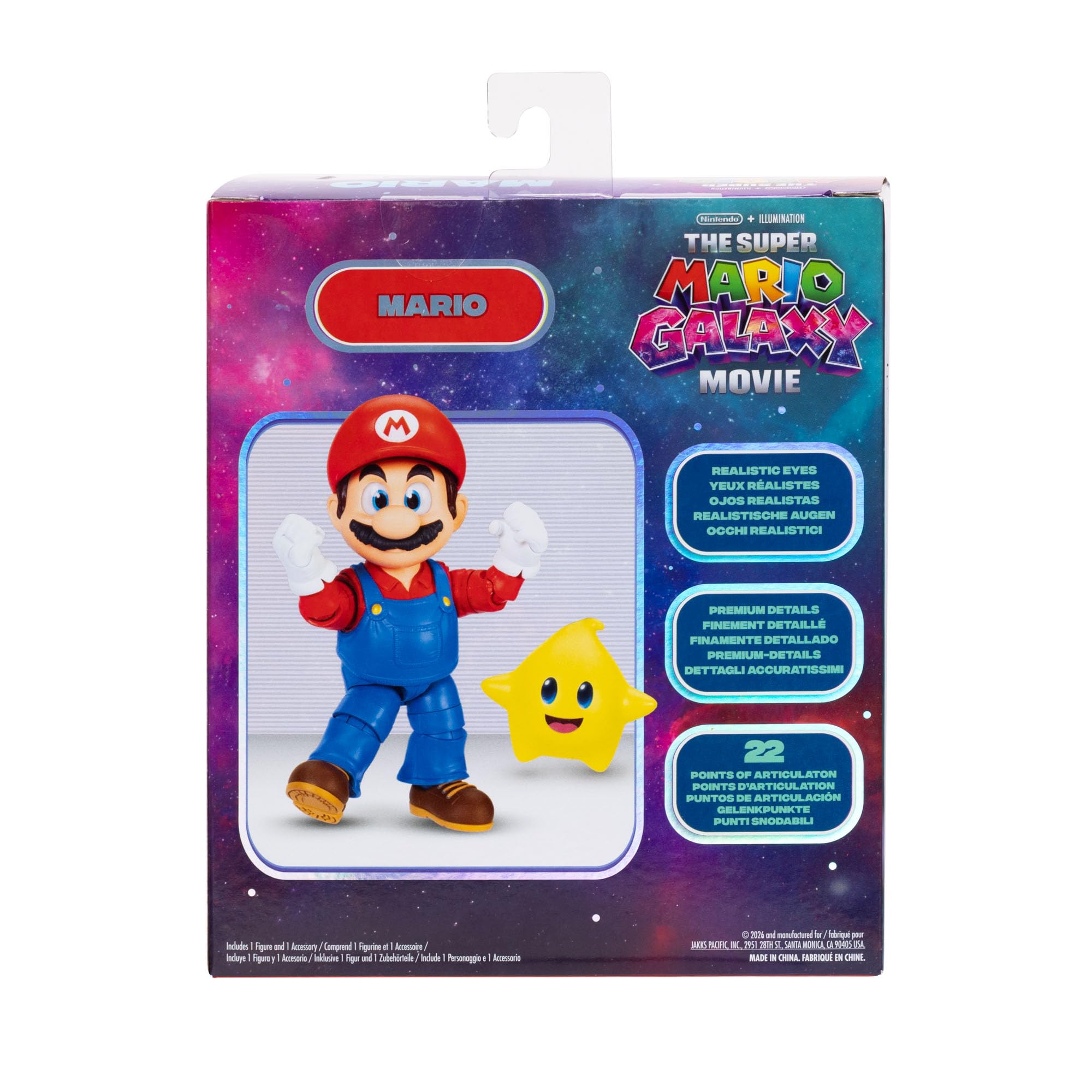 The Super Mario Galaxy Movie 5” Action Figures Series 1 – Bowser Jr. Figure with Paint Brush Accessory - Premium Details and 17 Points of Articulation