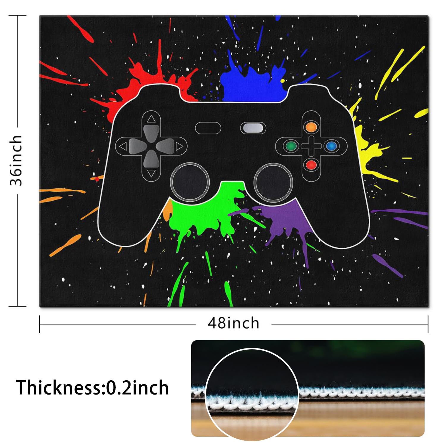 Gaming Chair Mat for Carpet Hardwood Tile Floor,36"x48" Gamer Rugs for Game Room, Under Desk Non Slip Gamer Rug,Low-Pile Game Room Rug,Rubber Backing Large Gaming Chair Floor Mat,Green Honeycomb - Flex Gamingproduct_type