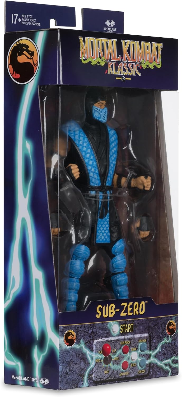 McFarlane Toys- Mortal Kombat Klassic Sub-Zero 7in Action Figure | Mortal Kombat Klassic 7 Inch Action Figure Wave 1 - Sub-Zero